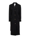Patou Woman Coat Black Size 6 Virgin Wool, Cashmere