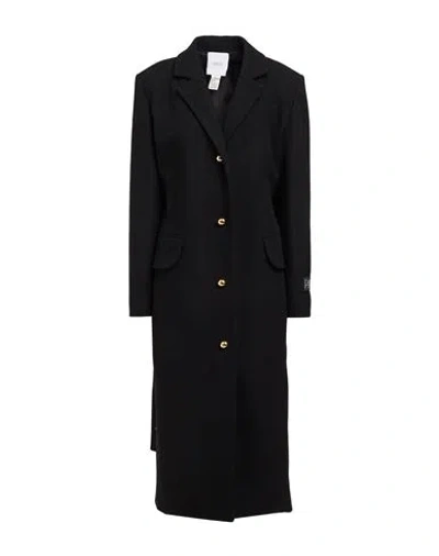 Patou Woman Coat Black Size 6 Virgin Wool, Cashmere