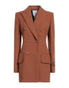 Patou Woman Coat Brown Size 6 Virgin Wool, Cotton, Polyamide