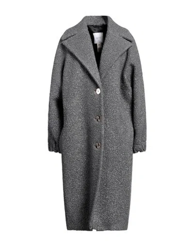 Patou Woman Coat Grey Size 6 Virgin Wool, Tencel, Polyamide