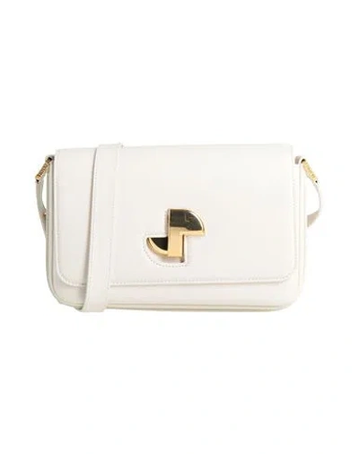Patou Woman Cross-body Bag Off White Size - Calfskin, Zamak