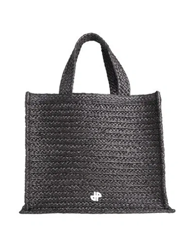 Patou Woman Handbag Black Size - Natural Raffia, Polyester