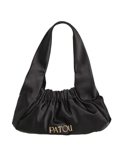 Patou Woman Handbag Black Size - Polyester, Cotton