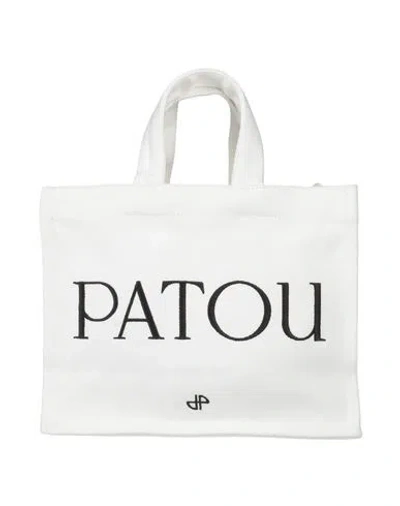 PATOU PATOU WOMAN HANDBAG WHITE SIZE - COTTON, POLYESTER