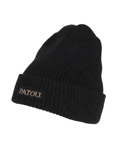 Patou Woman Hat Black Size Onesize Merino Wool