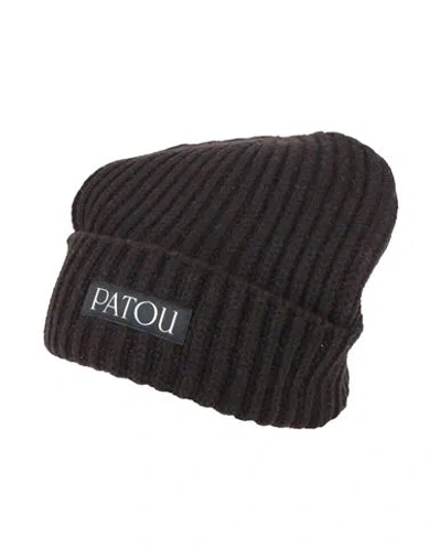 Patou Woman Hat Black Size Onesize Wool, Cashmere