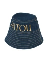 Patou Dark Blue Denim Hat In Blue