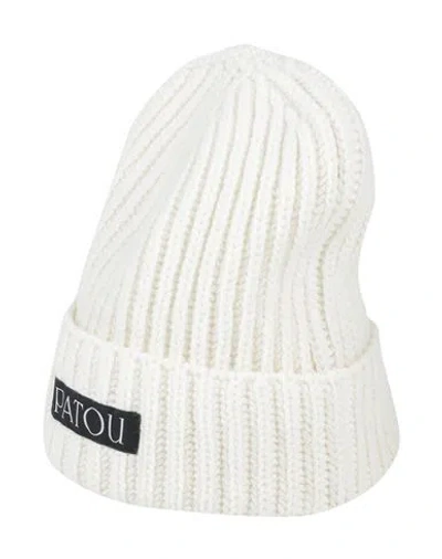 Patou Woman Hat Ivory Size Onesize Wool, Cashmere In White