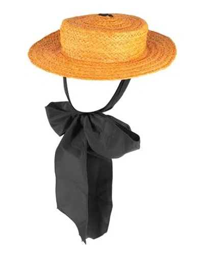 Patou Woman Hat Marigold Size Onesize Natural Raffia In Yellow