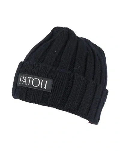 Patou Woman Hat Midnight Blue Size Onesize Wool, Cashmere In Black