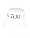 Patou White Logo Print Bucket Hat In White