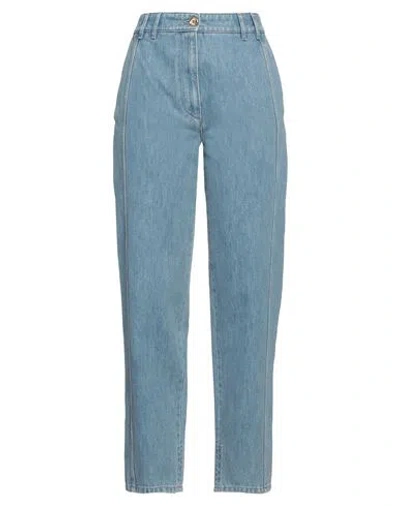 Patou Woman Jeans Blue Size 6 Cotton, Polyester