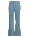 Patou Logo-embroidered Flared Jeans In Blue