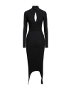 Patou Woman Midi Dress Black Size 6 Viscose, Cotton, Elastane In Black
