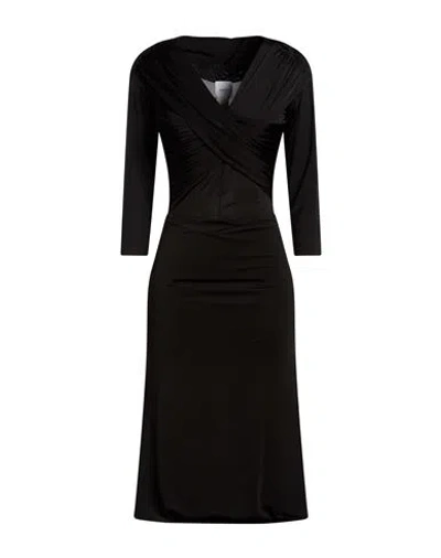 Patou Woman Midi Dress Black Size M Rayon, Elastane