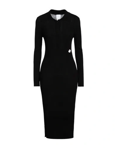 Patou Woman Midi Dress Black Size Xl Cotton