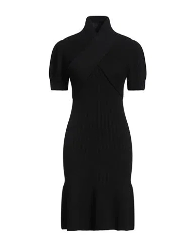 Patou Woman Midi Dress Black Size Xs Merino Wool, Cashmere