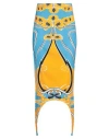 Patou Curve Asymmetric Printed Stretch-seersucker Midi Skirt In Blue