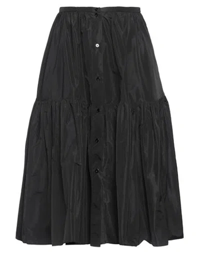 PATOU PATOU WOMAN MIDI SKIRT BLACK SIZE 8 POLYESTER
