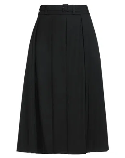 PATOU PATOU WOMAN MIDI SKIRT BLACK SIZE 8 WOOL, ELASTANE