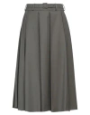 Patou Woman Midi Skirt Green Size 8 Wool, Elastane