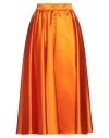 Patou Woman Midi Skirt Orange Size 8 Polyester In Orange