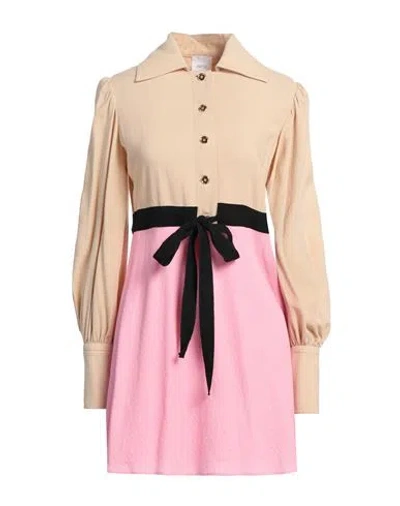 Patou Woman Mini Dress Beige Size 8 Viscose, Cotton, Elastane In Neutral