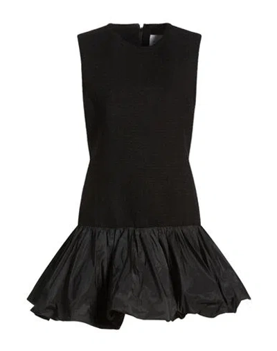 Patou Woman Mini Dress Black Size 6 Virgin Wool, Polyamide