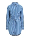 Patou Woman Mini Dress Blue Size 8 Cotton