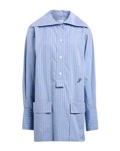 Patou Woman Mini Dress Light Blue Size 8 Cotton