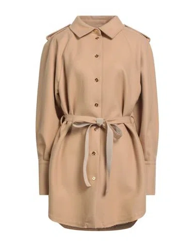 Patou Woman Mini Dress Sand Size 8 Wool, Polyamide In Brown