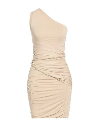 Patou Woman Mini Dress Sand Size Xs Cotton, Elastane In Neutral