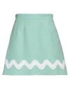 Patou Woman Mini Skirt Light Green Size 6 Cotton, Polyamide, Elastane In Green