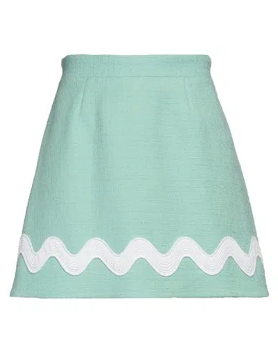 Patou Woman Mini Skirt Light Green Size 6 Cotton, Polyamide, Elastane