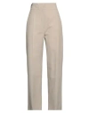 Patou Woman Pants Beige Size 6 Cotton, Wool In Grey