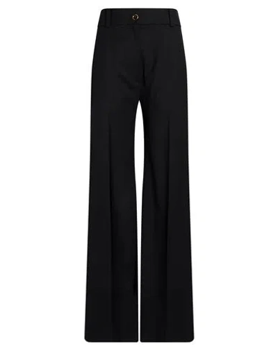 Patou Woman Pants Black Size 4 Virgin Wool, Elastane