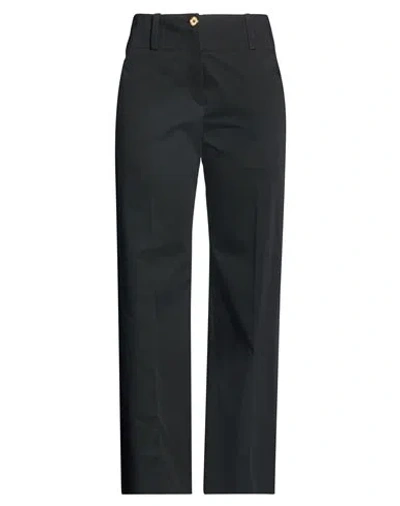 Patou Woman Pants Black Size 6 Cotton In Blue