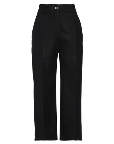 PATOU PATOU WOMAN PANTS BLACK SIZE 6 VIRGIN WOOL, CASHMERE