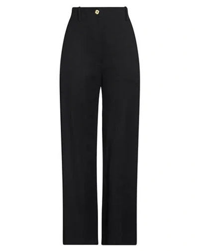 Patou Woman Pants Black Size 6 Cotton, Polyamide, Elastane