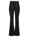 Patou Woman Pants Black Size 8 Cotton, Viscose, Linen, Polyamide, Synthetic Fibers In Black