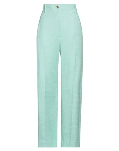 Patou Woman Pants Light Green Size 4 Cotton, Polyamide, Elastane