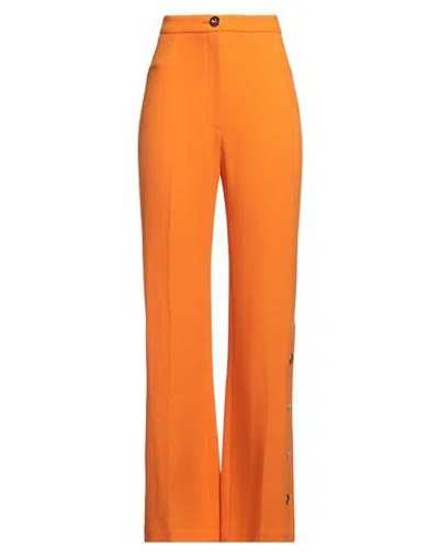 Patou Woman Pants Orange Size 8 Virgin Wool