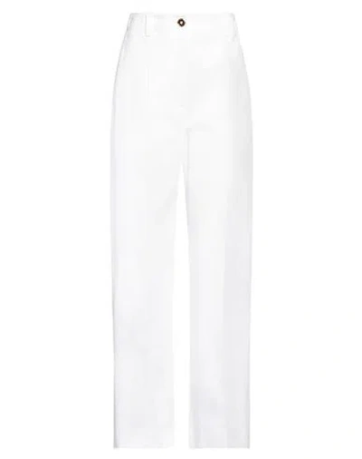 Patou Woman Pants White Size 2 Cotton