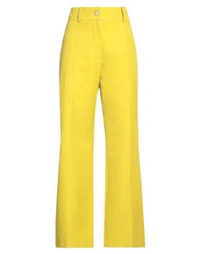 Patou Woman Pants Yellow Size 8 Cotton