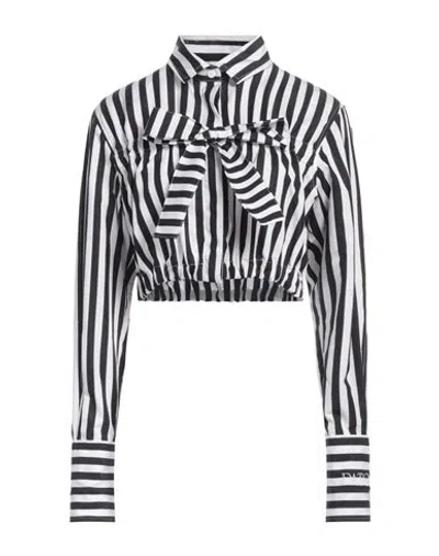 PATOU PATOU WOMAN SHIRT BLACK SIZE 8 COTTON
