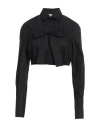 Patou Woman Shirt Black Size 8 Cotton In Black