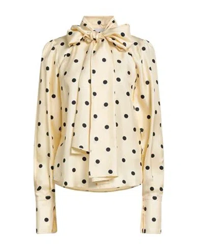 PATOU PATOU WOMAN SHIRT CREAM SIZE 6 SILK