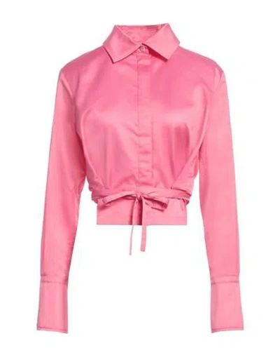 Patou Woman Shirt Fuchsia Size 6 Polyester In Pink