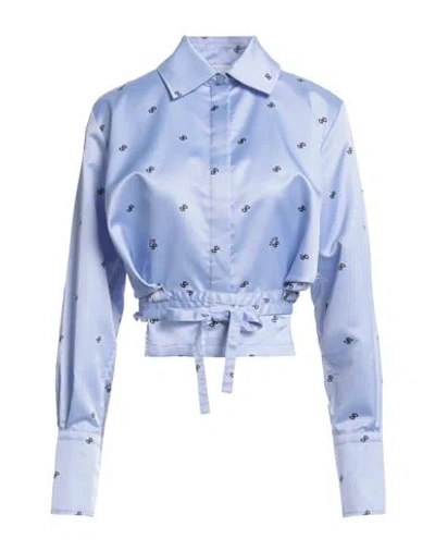 Patou Woman Shirt Light Blue Size 6 Polyester