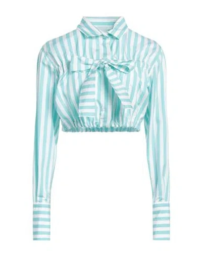 Patou Woman Shirt Light Green Size 8 Cotton